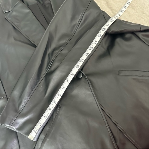 Torrid Long Line Faux Leather Blazer - Picture 8 of 8